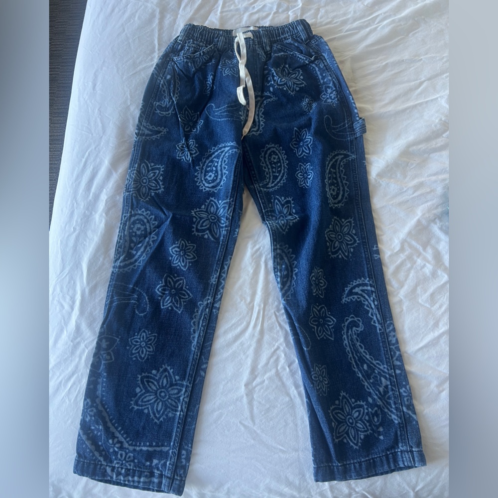 BDG Dark Blue Paisley Jeans